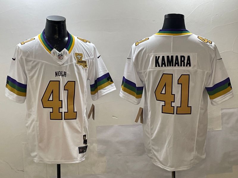 Men New Orleans Saints #41 Kamara White three generations 2025 Nike Limited NFL Jersey style 4->new orleans saints->NFL Jersey